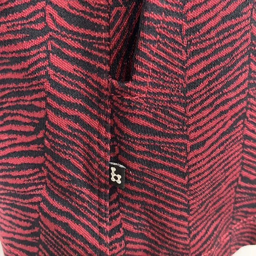 BrasilSul Athletic Jacket Sz Small Dark Red Black Zip Front